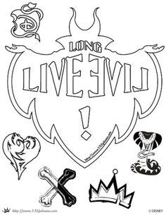 free disney descendants coloring pages