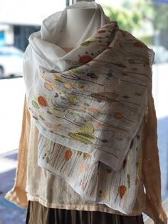 Ladies Opal Purple Floral Soft /& Warm 100/% Organic Large Scarf