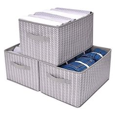 1PC Large, 2PCS Medium Wicker Shelf Storage Tote Basket Set of 3 StorageWorks Hand-Woven ACM Storage Basket Black