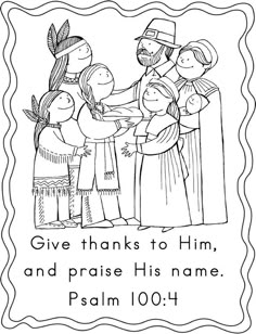 First Thanksgiving Coloring Page