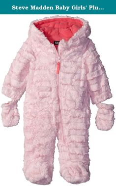 Babies Snowsuit Pram Suit Snuggle Fleece Lined Pink Cream Blue Grey Detachable Mitts