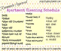 9 Best Room Mate Rules Images Roommate Contract Roommate Roved Realistic Apartment Cleaning Schedule
