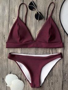 2pc 2019 Bralette Criss Cross Swimsuit Bikini Bathing Suit Padded Swimwear S-L