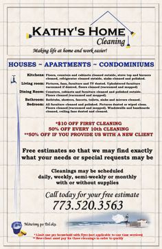 Kathy's Home Cleaning Flyer Youtube, Clean Dishwasher