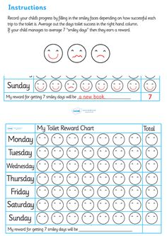 reward chart for potty training