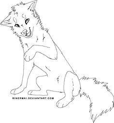 coloring pages anime wolfs running wolf lineart free by