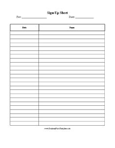 sign up sheet template 7 free download for word pdf sample