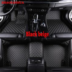 Custom Car Floor Mats for Mercedes Benz GLK Class 300 350 2008-2014 Full Coverage All Weather Protection Front /& Rear Liner Set Black