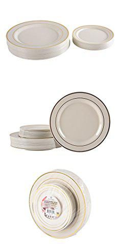 Gold Rimmed Plastic Plates. Premium Hard Plastic Gold Rimmed Ivory ... Gold Rimmed Plastic Plates. Premium Hard Plastic Gold Rimmed Ivory ...