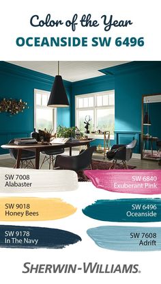 135 Best Paint Color Of The Year Images On Pinterest In 2018 Looking For An Eye Catching Counterpart To Our Bold And Beautiful Color Of The Year Oceanside Sw Thanks Its Endlessly Versatile Nature There Are A Wide