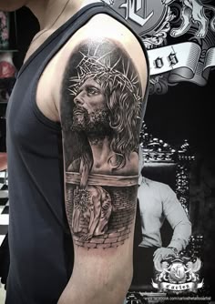 sleeve tattoo jesus