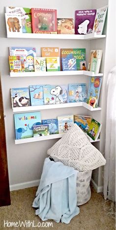 Gender Neutral Nursery Gray Decor Elephant Little Corner Reading Nook For Baby S Room What A Nice Way To Display Books Kid