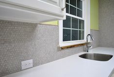 Kitchen With Carrara Hexagon Tile Marble Hex How To Grout Penny Tile