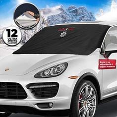Pandorico White Daisy Flower Wallpapers Car Windshield Sun Shade Universal Fit Car Blocks UV Rays Sun Visor Protector Sunshade to Keep Your Vehicle Cool and Damage Free Easy to Use