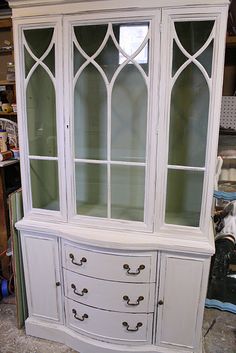 38 Best China Buffet Cabinet Images On Pinterest Painted Furniture Shabby Chic China Cabinet Furniture Repurposed Decor