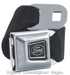 Ford Logo with Repeat Text Pink Seatbelt Style Belt Buckle