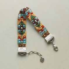 125 Best Jewelry Loom Beading Images On Pinterest In 2018 Bead Adonnah Langer Hand Loomed Beaded Bracelet