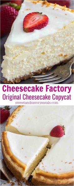 Cheesecake Factory Original Cheesecake Copycat Recipe so you can make it at home anytime you crave it. This is a luxurious and creamy cheesecake with a graham crust and sour cream topping.
