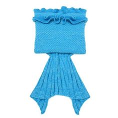 abc-outlet Mermaid Blanket Knitted Sleeping Bag for Bed Sofa Couch Soft All Sea