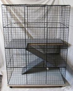 How To Build An Indoor Bunny Cage A 3 Level Rabbit Condo With Open Rabbit Cage Indoor Bunny Cat Condo Deluxe