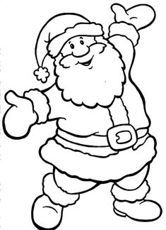 Happy Santa Coloring Pages For Kids Printable Free