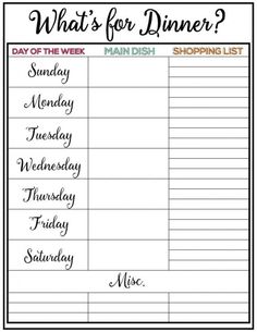 free meal planner food tips healthy eating pinterest meal week plan template