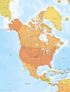 america map continent