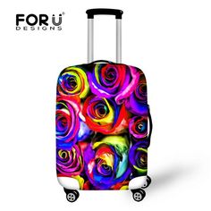 Travel Luggage Cover Blue Floral Paisley Pattern Suitcase Protector