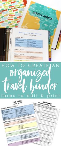 make a vacation itinerary