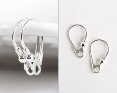 10Pcs 925 Sterling Silver Earring Hooks Findings Supplies French Earring Hook with Ear Backs Pierced Earrings for Women Earrings DIY Making