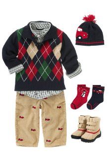 New Gymboree Boys Rustic Red Holiday Soft Quilted One Piece Outfit 3-6 Months