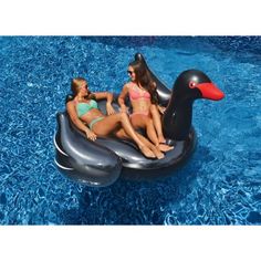 Swimline Géant Gonflable Ride Sur Noir Swan Piscine Flotteur Jouet Nager Raft