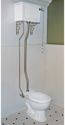 Vitreous China High Tank Pull Chain Water Closet With Fluted Bowl Vitreous China High Tank Pull Chain Water Closet With Fluted Bowl Master Bathroom Toilet Primitive Bathrooms