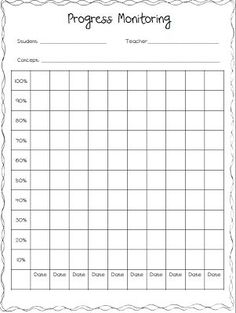 progress monitoring graph template