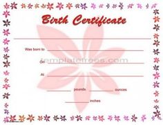 printable birth certificate