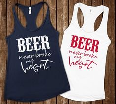 Country Music Tank beer top country music festival tank Summer shirt Country Music Tank Long Neck Ice Cold Beer Never Broke My Heart