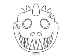 printable dinosaur mask to color