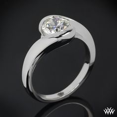 106 Best Contemporary Diamond Jewelry Images Rings 18k White Gold Iris Solitaire Engagement Ring