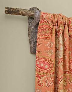 Rustic Love This Curtain Rod And Fabric Combo Nice POP Of Color Would Be Rustic Love This Curtain Rod And Fabric Combo Nice POP Of Color Would Be