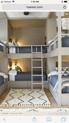 Bunk Bed Rooms, Cool Bunk Beds, Kids Bunk Beds, Build In Bunk Beds, Full Size Bunk Beds, Triple Bunk Beds, Home Bedroom, Kids Bedroom, Bedroom Furniture