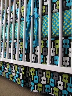 24 Best Music Themed Nursery Images On Pinterest Beatles Reserved Guitar Rock 3 Piece Set Baby Bedding With Minky Blanket Per Skirt And Ed Sheet