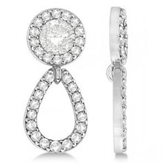 48 Best Diamond Stud Jacket Images Earrings Las Conflict Free Diamond Earring Jackets 14k White Gold 0 38ct Allurez