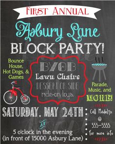 block party invitation idea thought of you krissi at your new neighborhood fall party flyer