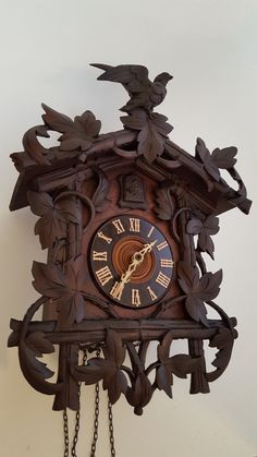 BuGu-MM Vintage Decorative Clock Hanging Wood Cuckoo Clock Farmhouse Home D/écor