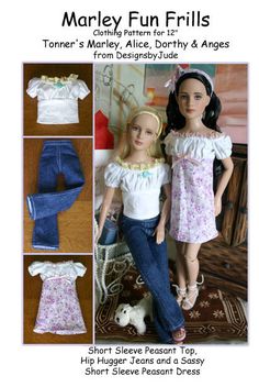 Plus Size Dazzling Doll Clothes Sewing Pattern for Emme,Tonner