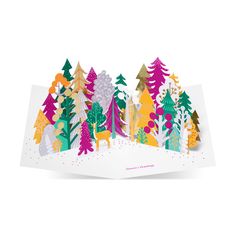 modern and contemporary moma christmas card featuring colourful forest design choose a moma christmas card from postmark online londons leading card - Moma Holiday Cards modern and contemporary moma christmas card featuring colourful forest design choose a moma christmas card from postmark online londons leading card - Moma Holiday Cards