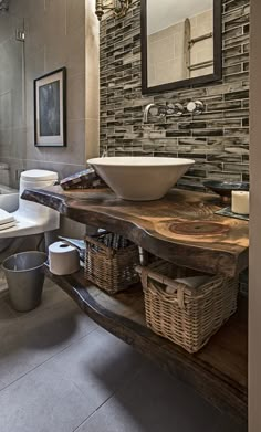 modernes bad holz waschtisch Salle De Bain, Diy Bathroom, Modern Bathroom, Bath Tub, Bathroom Remodel Idea