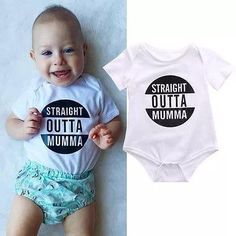 Shiningbaby Baby Short Sleeve Romper Nightmare Before Nap Time Fashion Top