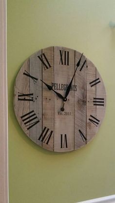 18 Best 1st Anniversary Modern Gifts Clocks Images On Pinterest 24 Large Wall Clock Wedding Gift Keepsake Reclaimed Wood Unique Pallet Farmhouse Decor Anniversary