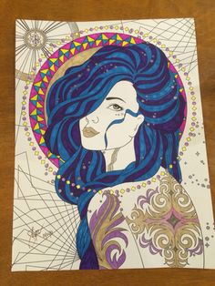 Title Sundari Keti Beautiful Obra Psychedelica Adult Coloring Book Medium My Metal Penbic Marking Pensharpie Ultra Fine Point Uniball Signo Angelic